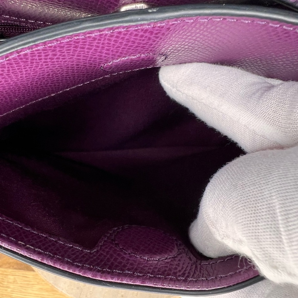 Rare Coach Minetta Plum Exotic Python Embossed Cr… - image 4